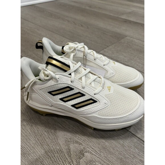 Adidas Women’s Pure Hustle 3 Elite Softball Cleats Size 8 New In Box White Gold - Picture 1 of 8